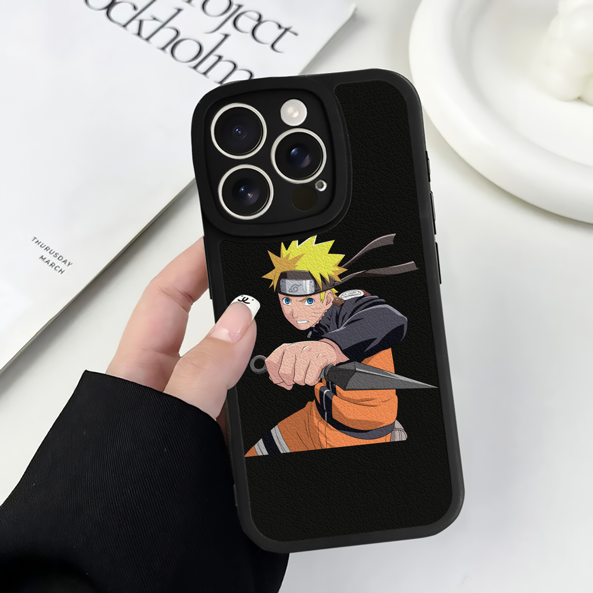 （画像用） NARUTO -ナルト- うずまき ナルト Uzumaki Naruto 【iPhone 16シリーズ対応】シリコンスマホケース（レザー調） 材質：シリコン